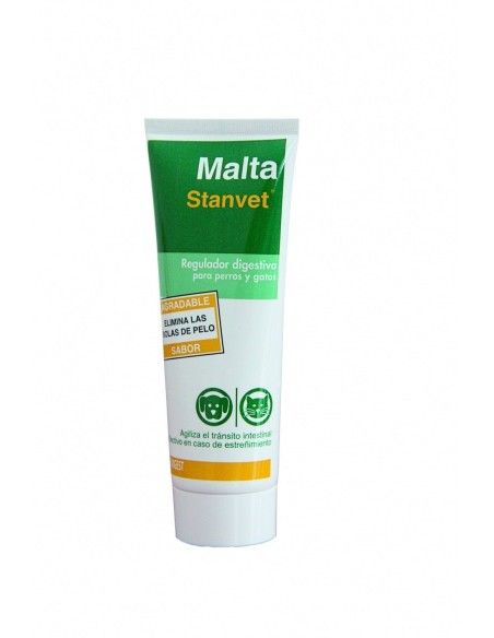 Complemento alimenticio MALTA STANVET ayuda en la digestión de gatos, 100 gr